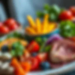 A colorful plate of nutritious foods