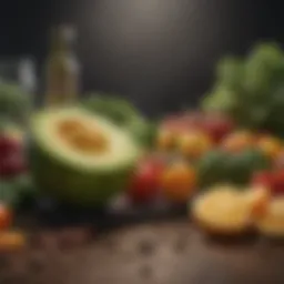 Fresh vegetables and fruits for a balanced diet