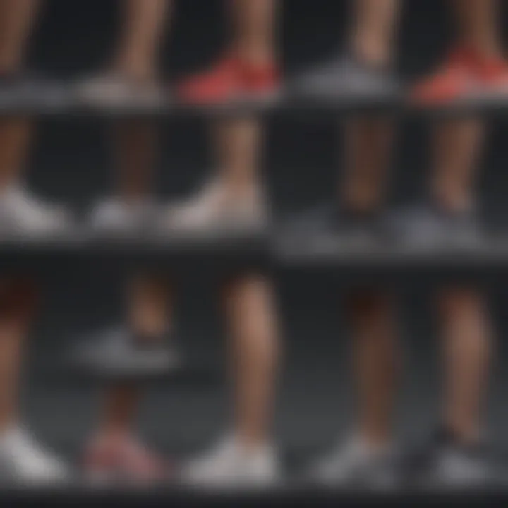 Diagram illustrating various foot arch types and suitable Adidas shoes
