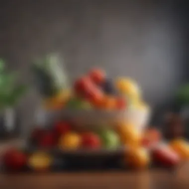 Colorful plate showcasing a variety of fruits and vegetables