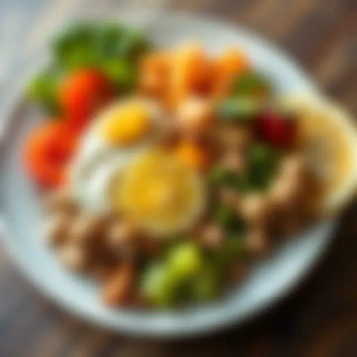 Balanced meal plate showcasing macronutrient distribution