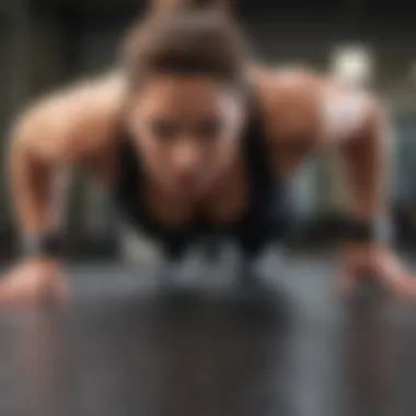 A fitness enthusiast engaging in a varied workout routine incorporating push-ups