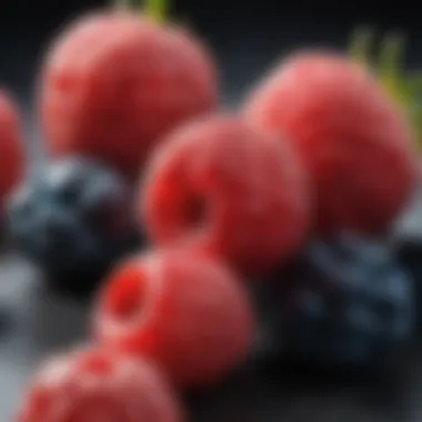 Berries and Low Carb Content Close-up of berries highlighting their low carb content