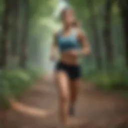 Runner on a scenic trail