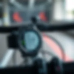 Advanced fitness watch displaying cycling metrics