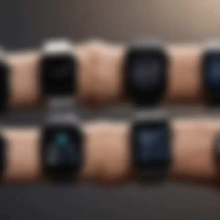 Collage of different smartwatch models showcasing variety