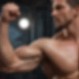 Demonstration of biceps pull exercise with proper form