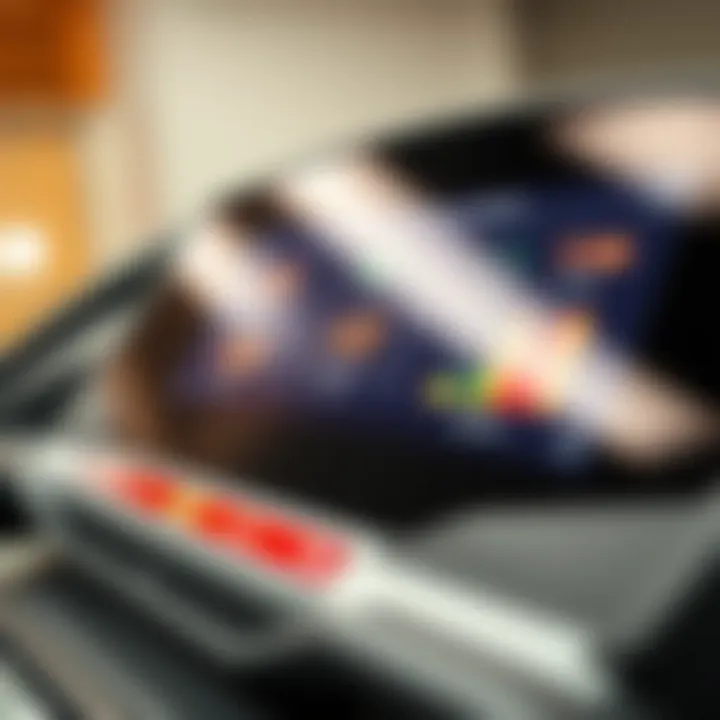 Close-up of treadmill display showing various metrics