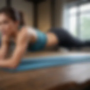 Plank Position for Core and Back Stability Illustration of a plank position