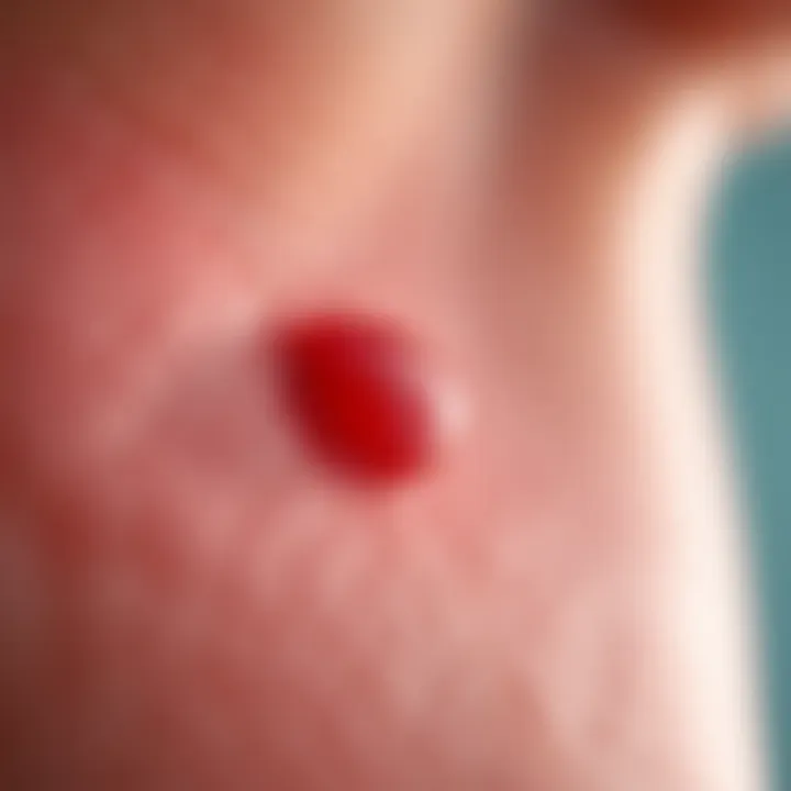 Recovery Skin After Cold Sore Close-up of a healed skin area post cold sore