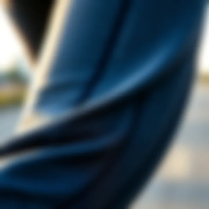 Fabric Features of Cold Weather Compression Pants Close-up view of compression fabric showcasing its elasticity and breathability