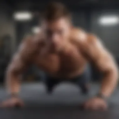 Dynamic push-up variation for chest strength