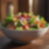 Fresh salad bowl with colorful vegetables