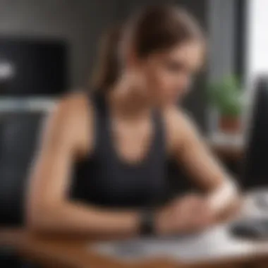 Maintaining Proper Posture Illustration of proper posture while sitting at a desk