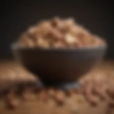 Nutrient-Dense Nuts and Seeds An elegant bowl filled with nutrient-dense nuts and seeds, emphasizing healthy fats.