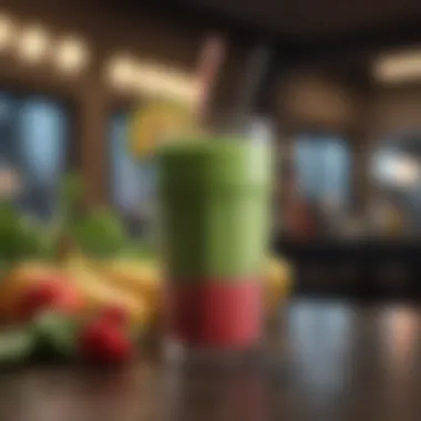 Refreshing Smoothie for Hydration A refreshing smoothie made with fruits and greens, showcasing hydration and energy benefits.
