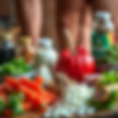 Diverse Sources of Protein for Muscle Growth Illustration representing protein sources