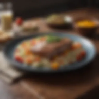 Balanced Macronutrient Meal Balanced meal plate highlighting macronutrients