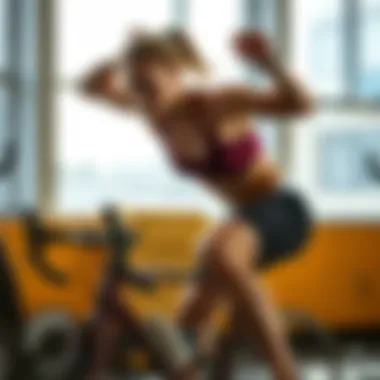 Bicycle Crunch Exercise Engaging in a bicycle crunch for maximum impact