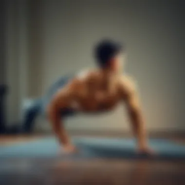 Plank Position Plank position demonstrating strength and stability