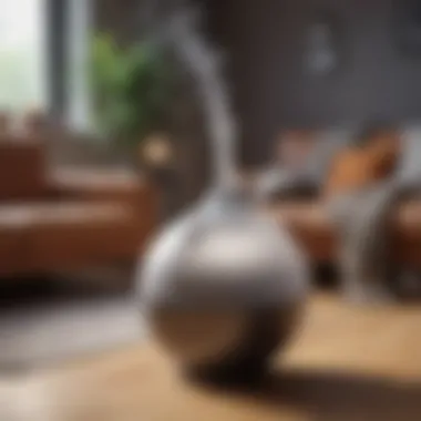 A humidifier in a cozy living space