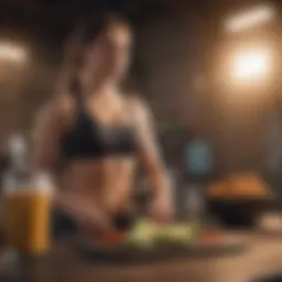 Visual representation of a caloric deficit concept