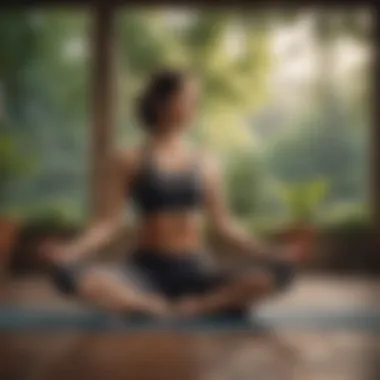 Mindfulness Through Yoga Practice An individual practicing yoga in a peaceful setting to represent mindfulness