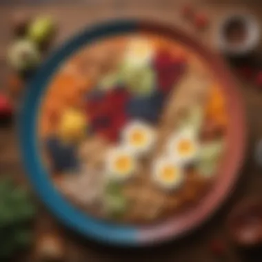 Nutrient-Rich Foods for Hormonal Balance A colorful plate filled with nutrient-rich foods known to lower cortisol