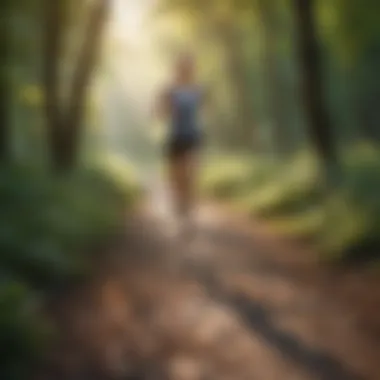 Running for Wellness and Stress Reduction A scenic running trail that encourages physical activity and wellness