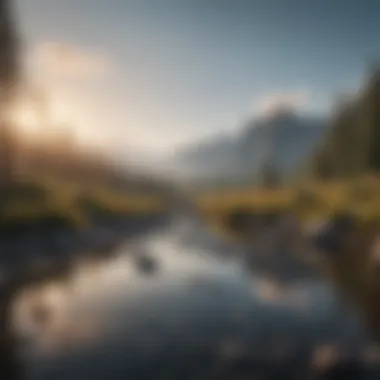 Tranquil Landscape for Stress Relief A serene landscape depicting tranquility to symbolize stress relief