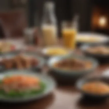 A well-organized meal plan displayed on a table