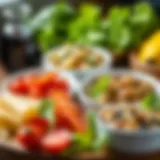 A collection of healthy foods rich in nutrients for thigh fat reduction