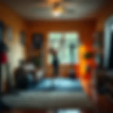 An inspiring home workout setup for fitness enthusiasts