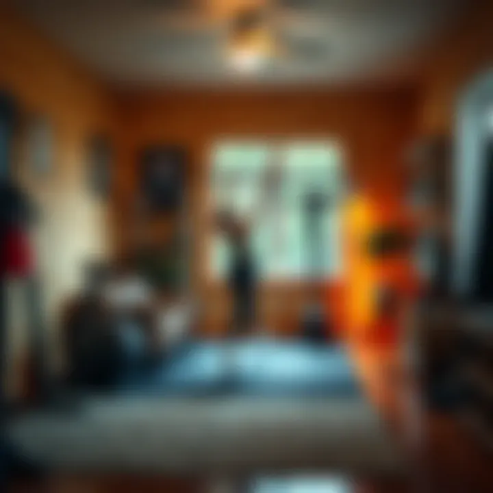 An inspiring home workout setup for fitness enthusiasts