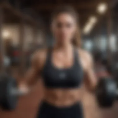 Strength Building Through Resistance An individual engaging in resistance training with weights