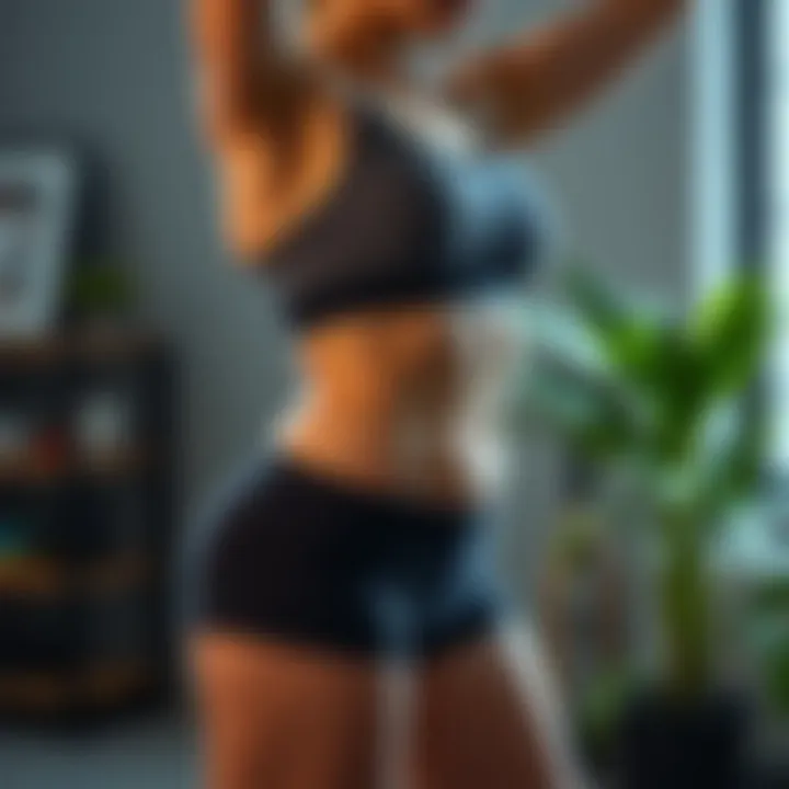 Illustration showcasing effective workouts for targeting love handles