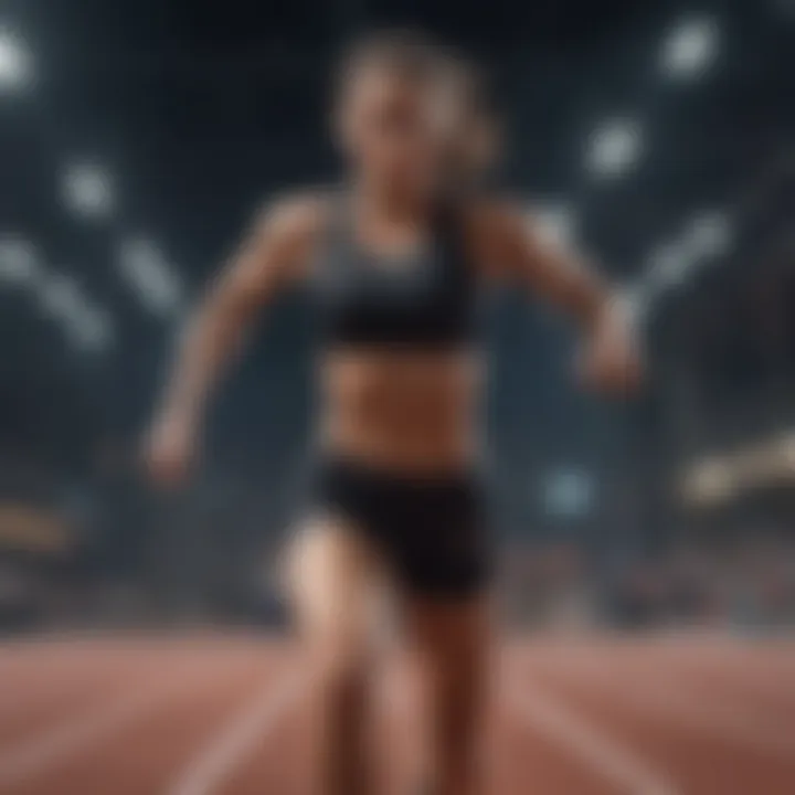 Track athlete demonstrating acceleration techniques