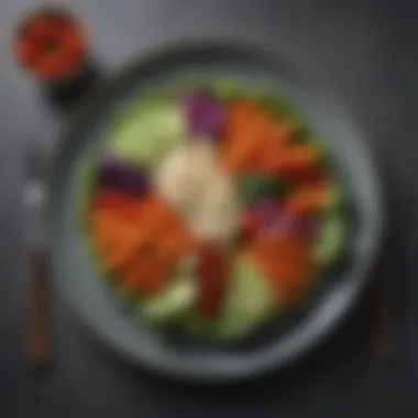 Vegetables: The Core of Healthy Meals Artfully arranged vegetables on a plate representing balanced eating