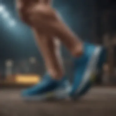 Side profile of Hoka running shoes showcasing cushioning