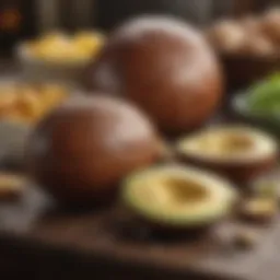 Visual representation of healthy fats sources