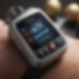 Close-up of a pulse oximeter displaying readings