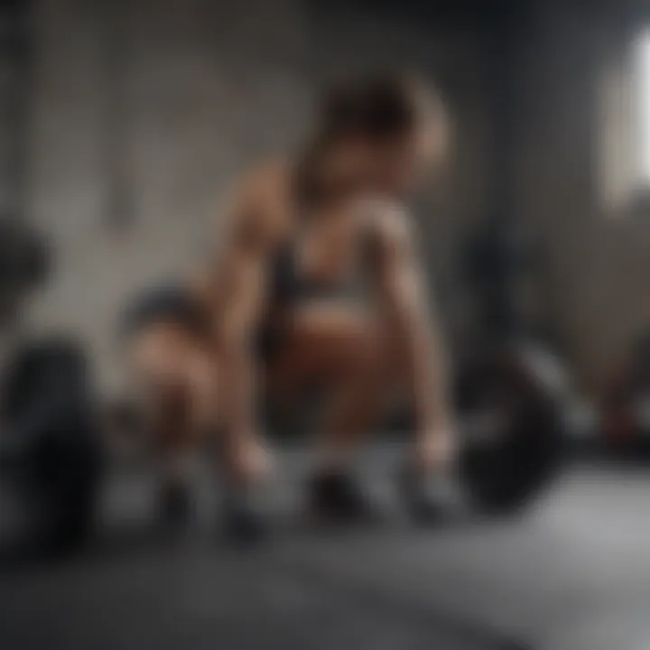 Person performing a bent-over row with weights