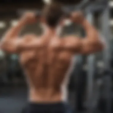 Athlete demonstrating a lat pulldown at the gym