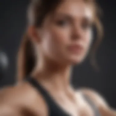 Effective Workouts with Adjustable Weights Close-up of a woman using adjustable dumbbells in a workout