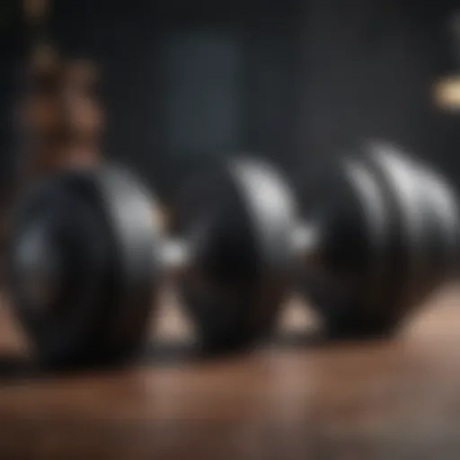 Adjustable dumbbells showcasing a variety of weights and designs