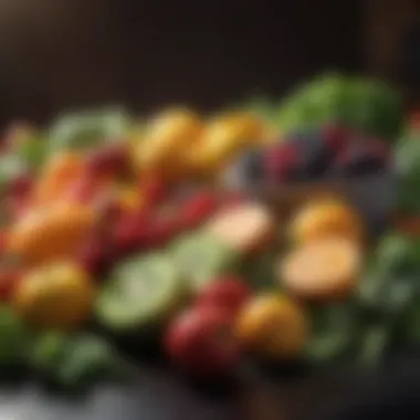 Vibrant Produce for a Balanced Diet A colorful array of fresh fruits and vegetables highlighting healthy eating.