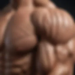 Anatomical diagram highlighting bicep muscle structure