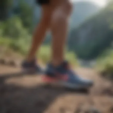 Runner testing the Nike Infinity React shoes on a trail