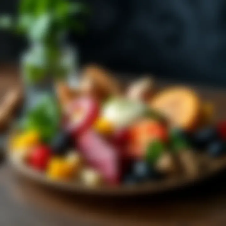 A beautifully arranged plate featuring a meal enriched with nitric oxide-boosting ingredients.