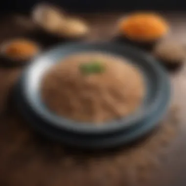 Balanced Plate of Protein and Grains A balanced plate featuring protein sources and whole grains